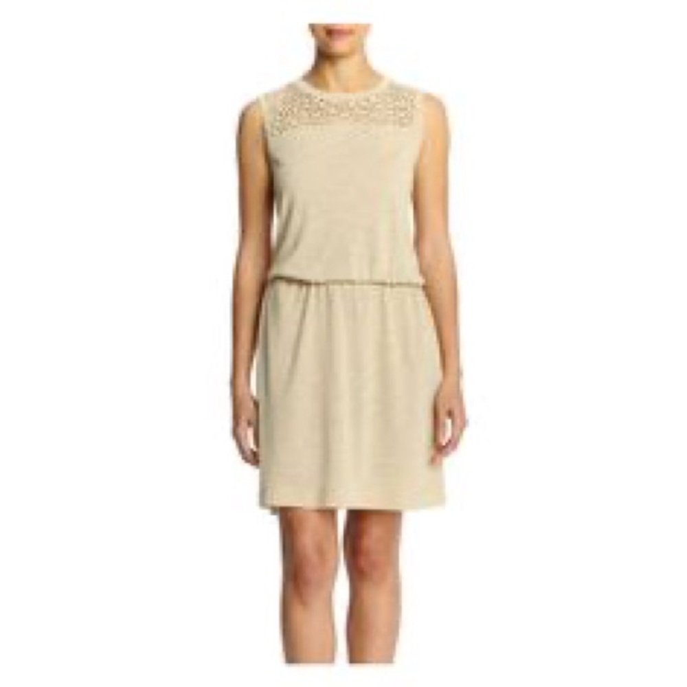 Joe Fresh Yellow Eyelet Summer Dress - Large